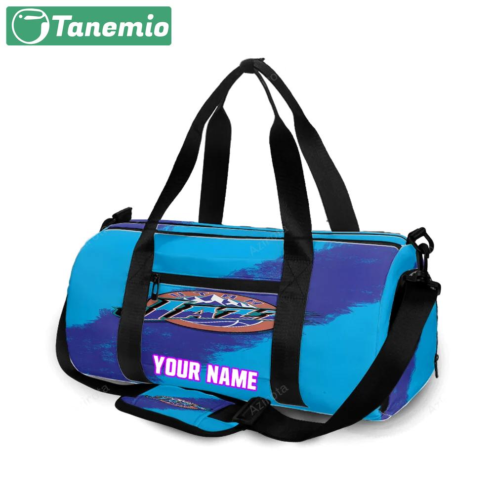 Utah jazz emblem v43 personalized name travel bag gym bag 2465 Travel Bag