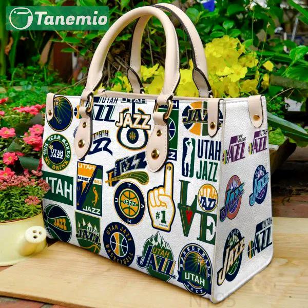 Utah jazz leather  handbag gift for  women  a 3003 Women Leather Hand Bag