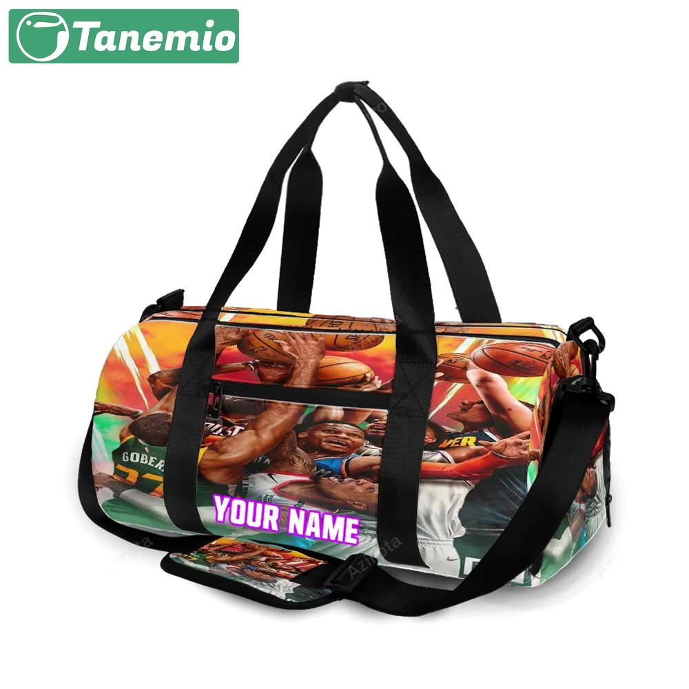 Utah jazz players v33 personalized name travel bag gym bag 2519 Travel Bag