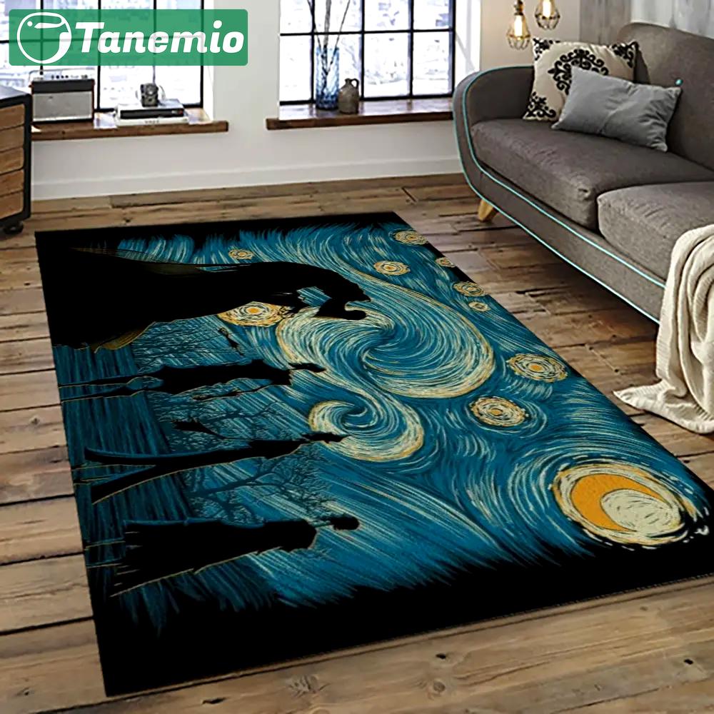 Van gogh starry night harry potter cartoon movie carpet rectangle area rug for room decor vhp3 Rectangle Rug