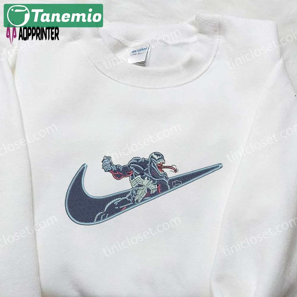 Venom x nike embroidered hoodie & movie characters shirt: exclusive nike inspired apparel Embroidered Shirt