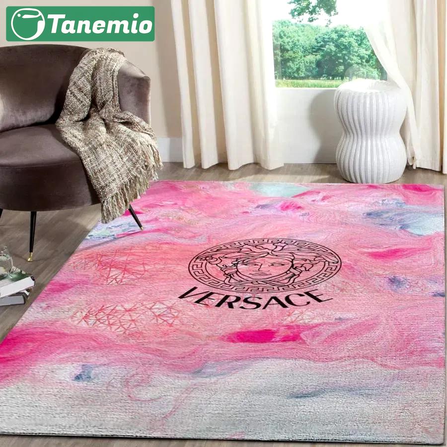 Versace limited logo type 1074. Upgrade Your Living Room with Luxury Home Decor: Area Carpets, Floor Decor, Door Mats, and Hot Gift Items with style a High-End Fashion Brand Rectangle Rug