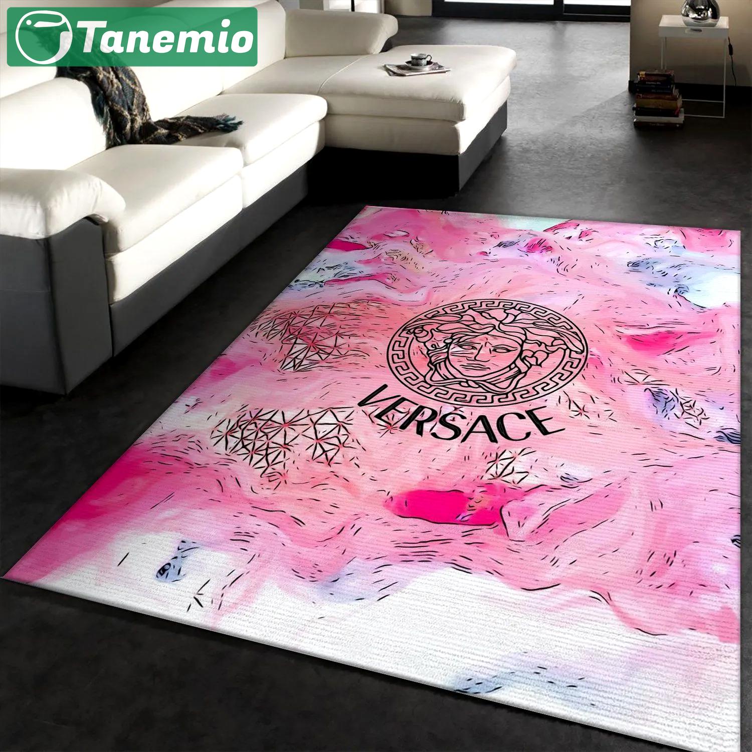 Versace logo type 862. Upgrade Your Living Room with Luxury Home Decor: Area Carpets, Floor Decor, Door Mats, and Hot Gift Items with style a High-End Fashion Brand Rectangle Rug