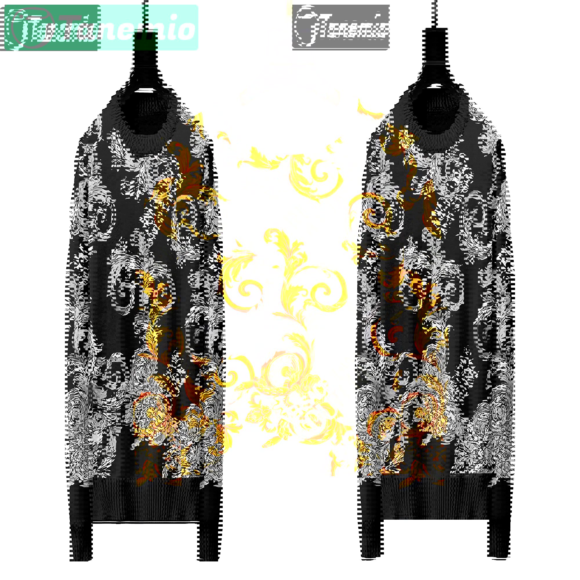 Versace luxury ugly sweater for winter  hot 2024 style 119 Christmas Ugly Sweater