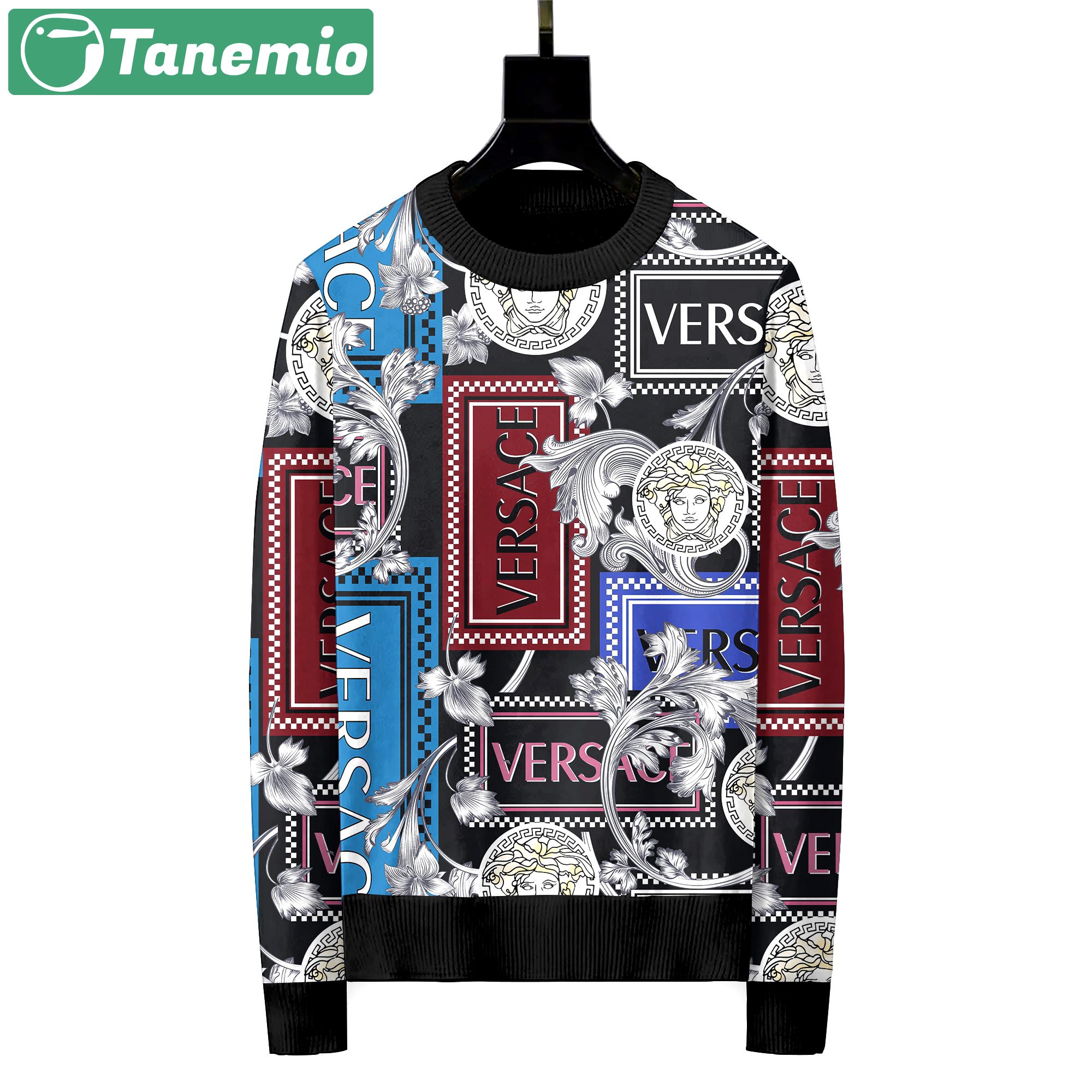 Versace luxury ugly sweater for winter hot 2024  style 791 Christmas Ugly Sweater