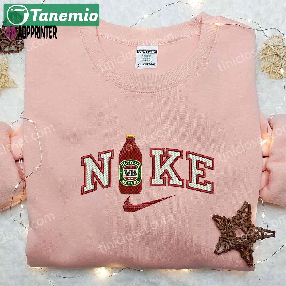 Victoria beer x nike embroidered hoodie & shirts: premium nike inspired apparel Embroidered Shirt