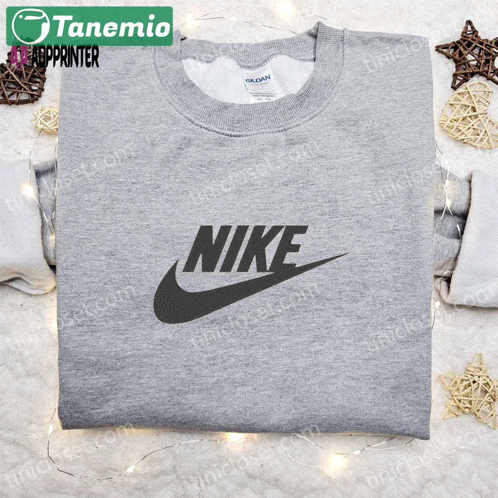 Vintage nike embroidered hoodie & shirt: best family gifts Embroidered Shirt