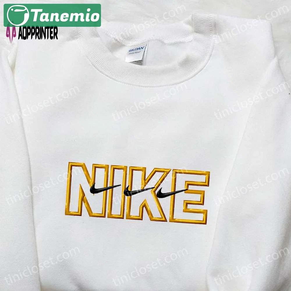 Vintage retro nike swoosh embroidered shirt – nike inspired perfect family gift Embroidered Shirt