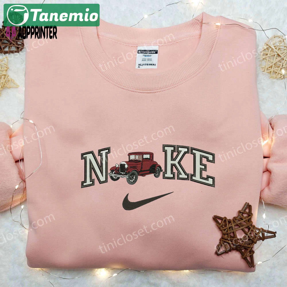 Vintage rolls royce x nike embroidered shirt – classic stylish transportation apparel Embroidered Shirt