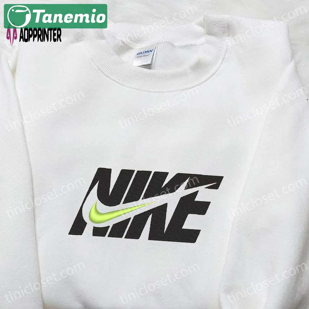 Vintage swoosh nike embroidered shirt: custom & best birthday gift ideas Embroidered Shirt