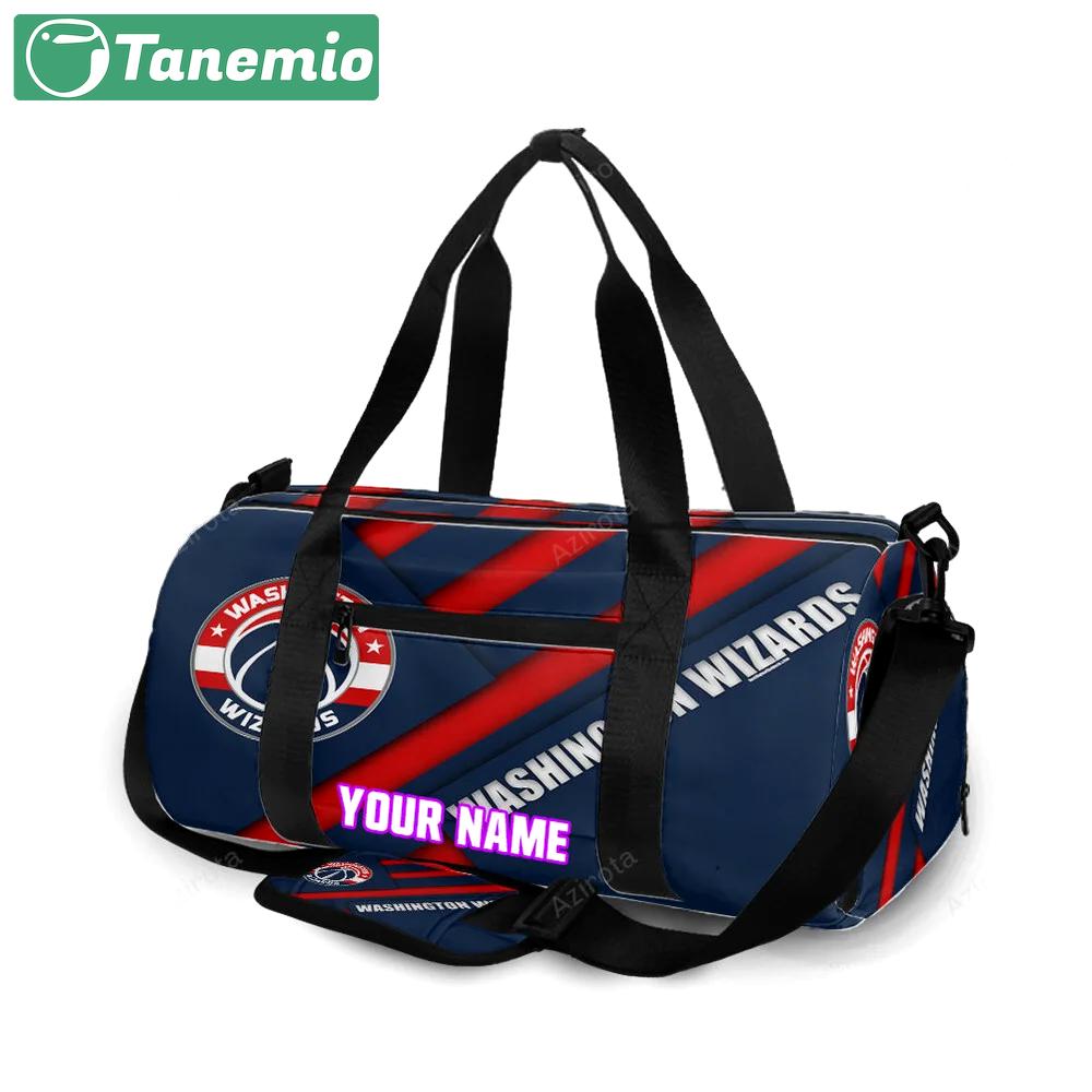 Washington wizards blue red2 personalized name travel bag gym bag 2425 Travel Bag