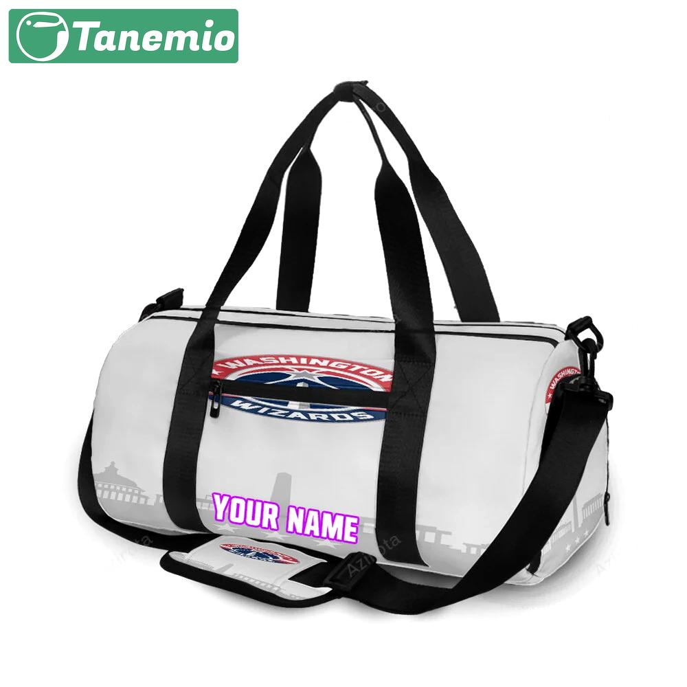 Washington wizards city white personalized name travel bag gym bag 2495 Travel Bag