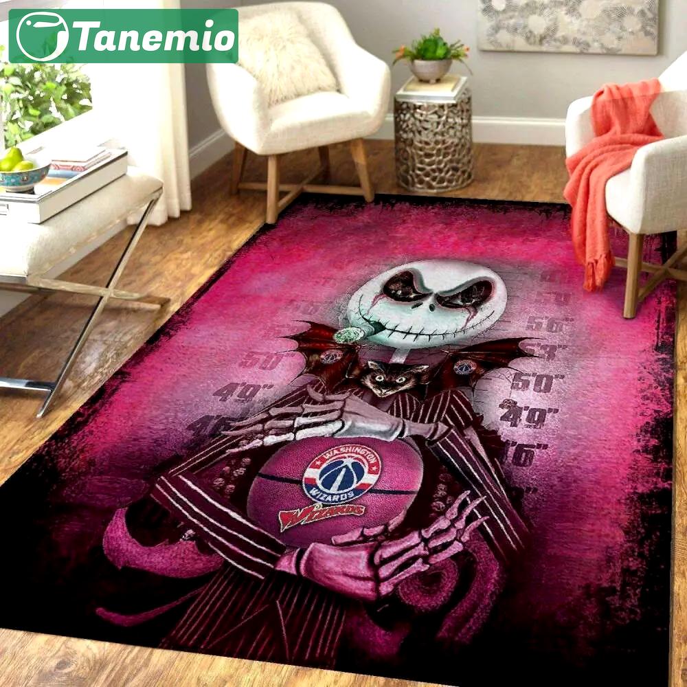 Washington wizards nba living room christmas gift rug regtangle carpet v11120 Rectangle Rug