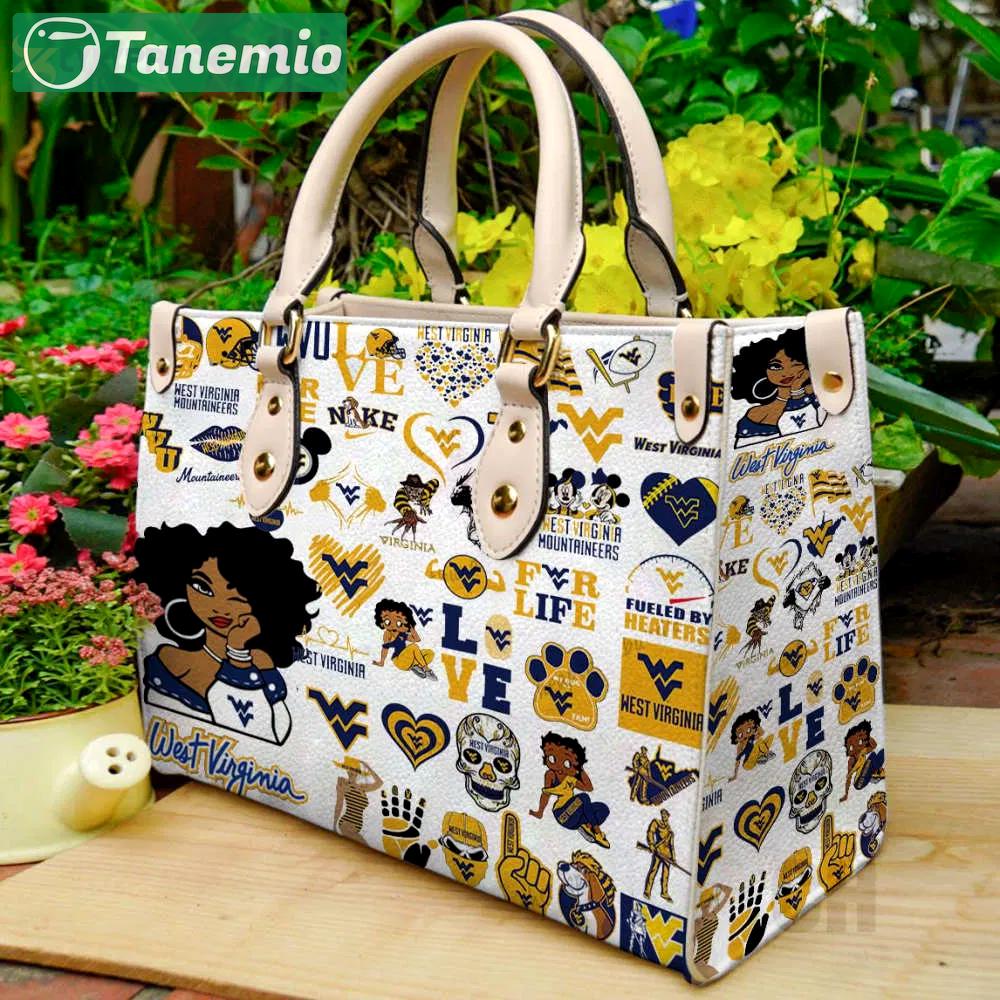 West virginia mountaineers leather handbag for women gift 2359 Women Leather Hand Bag