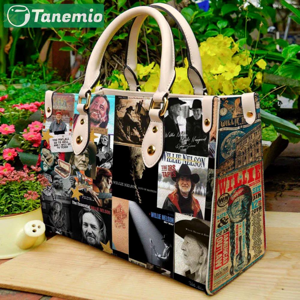 Willie nelson leather handbag gift for women 4340 Women Leather Hand Bag