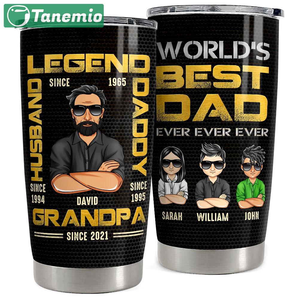World’s best dad personalized tumbler cup Personalized Tumbler