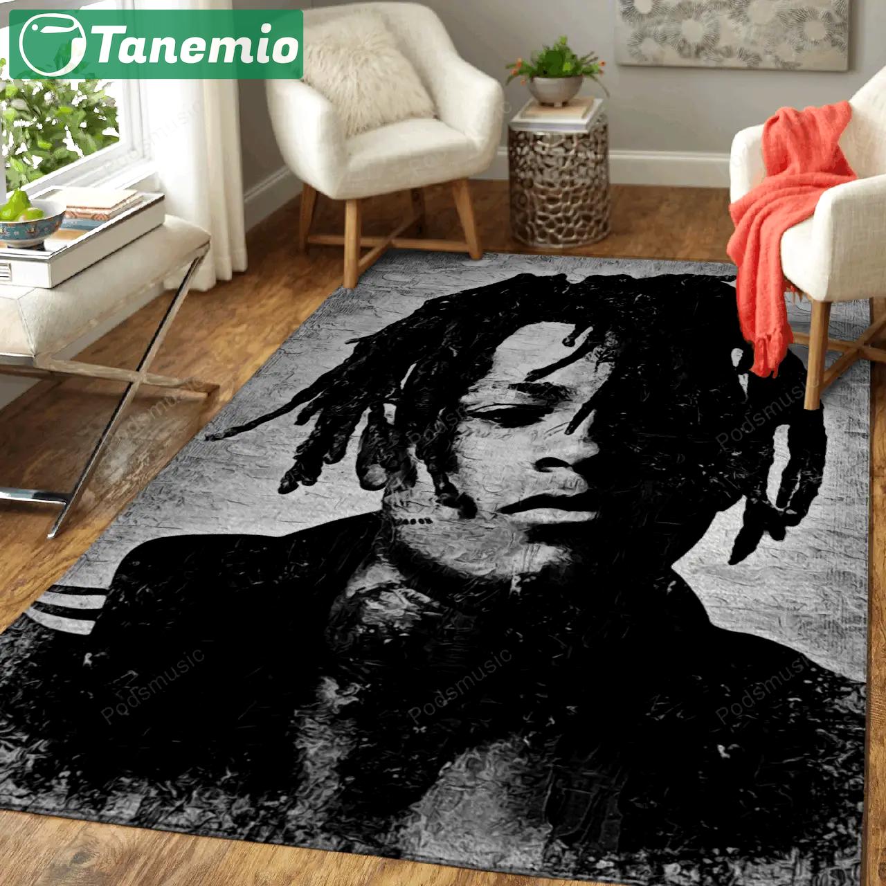 Xxx tentaction music monochrome art for fans area rug living room carpet rug regtangle carpet floor decor home decor Rectangle Rug
