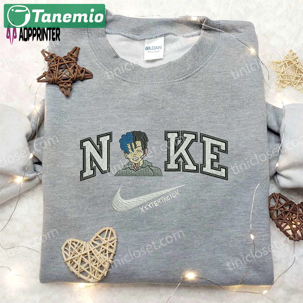 Xxxtentacion x nike embroidered sweatshirt: celebrity inspired shirt Embroidered Shirt