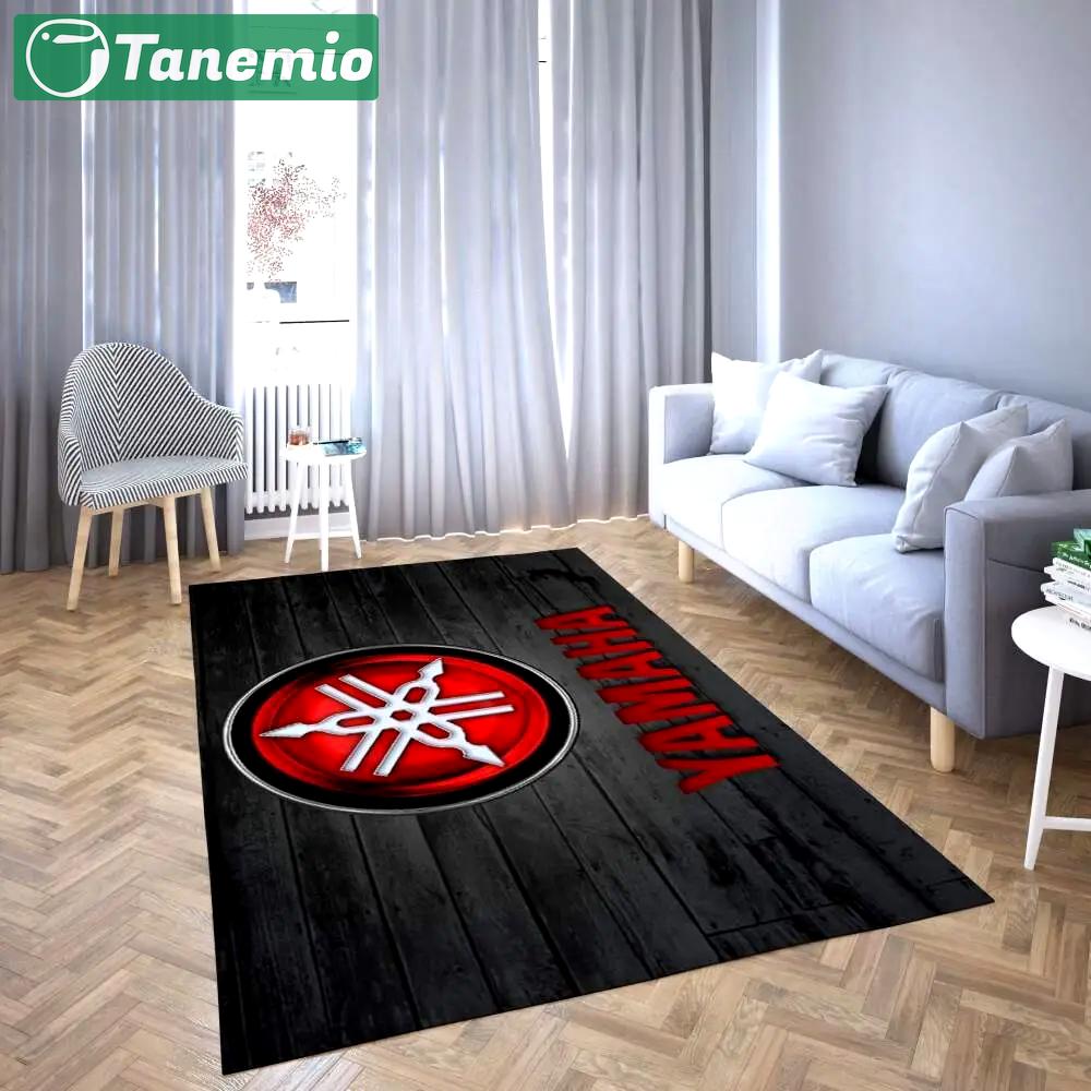 Yamaha logo area rug black & red wood design living room carpet rug regtangle carpet floor decor home decor Rectangle Rug