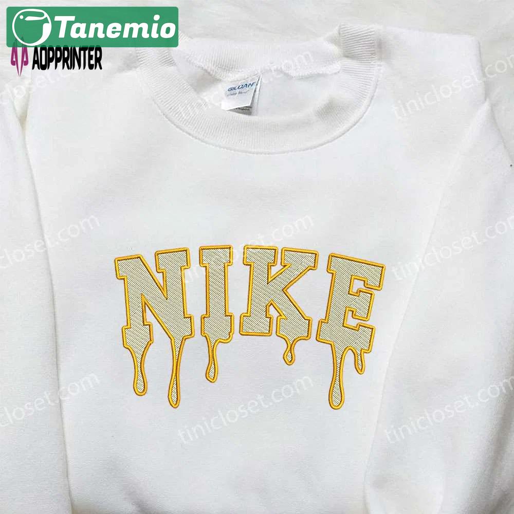 Yellow melt x nike embroidered shirt – perfect gift for son customized nike shirt Embroidered Shirt