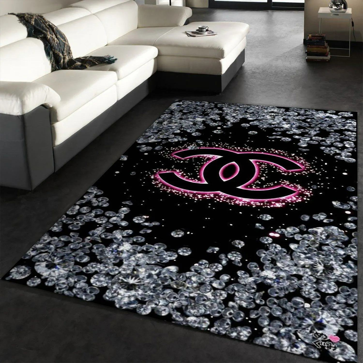 Rugs in Living Room and Bedroom - Chanel area rugs living room carpet local brands floor decor the us decor large (5ft x 8ft) - rugs Rugs