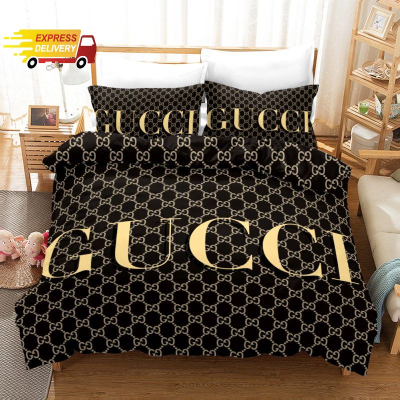 Gucci duvet cover and pillowcase set bedding set 827 Bedding Sets