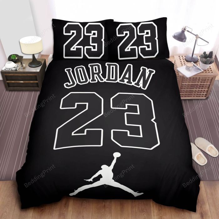 Nba michael jordan 23 basketball bedding set for fans duvet cover