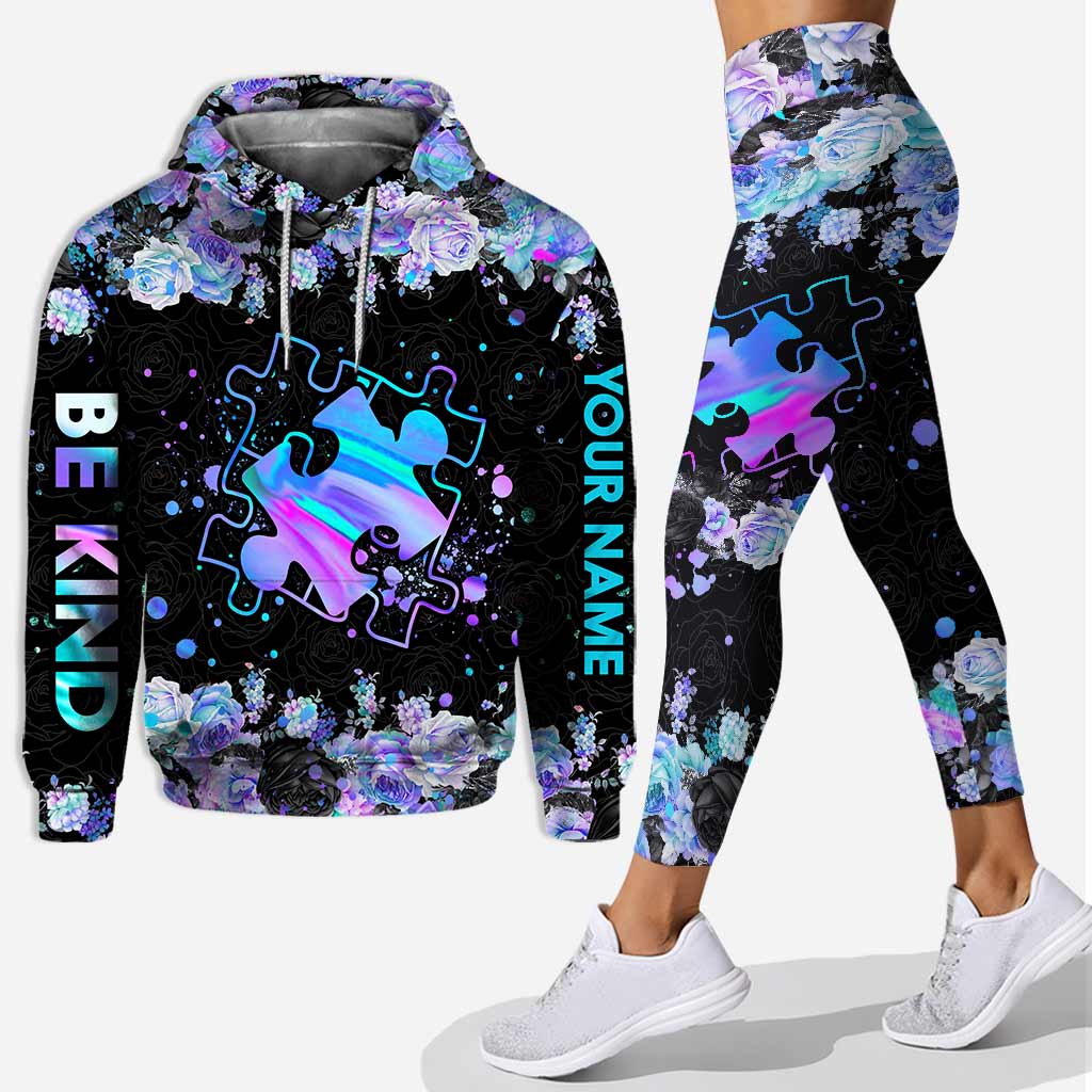 Be kind love autism personalized autism awareness hoodie and leggings autism awareness gift ht Hoodie Leggings Set