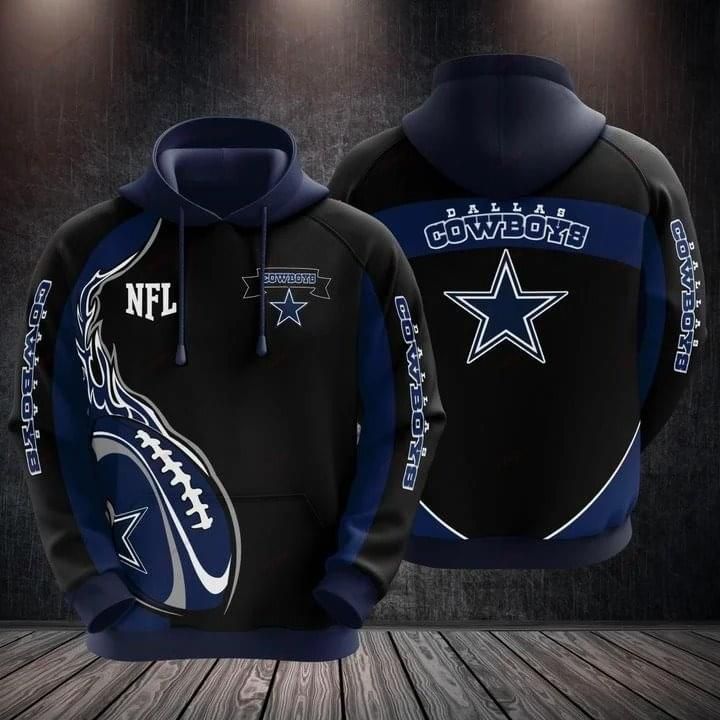 Dallas cowboys nfl balls 3d print hoodie 3d hoodie Zipper Hoodie 3D