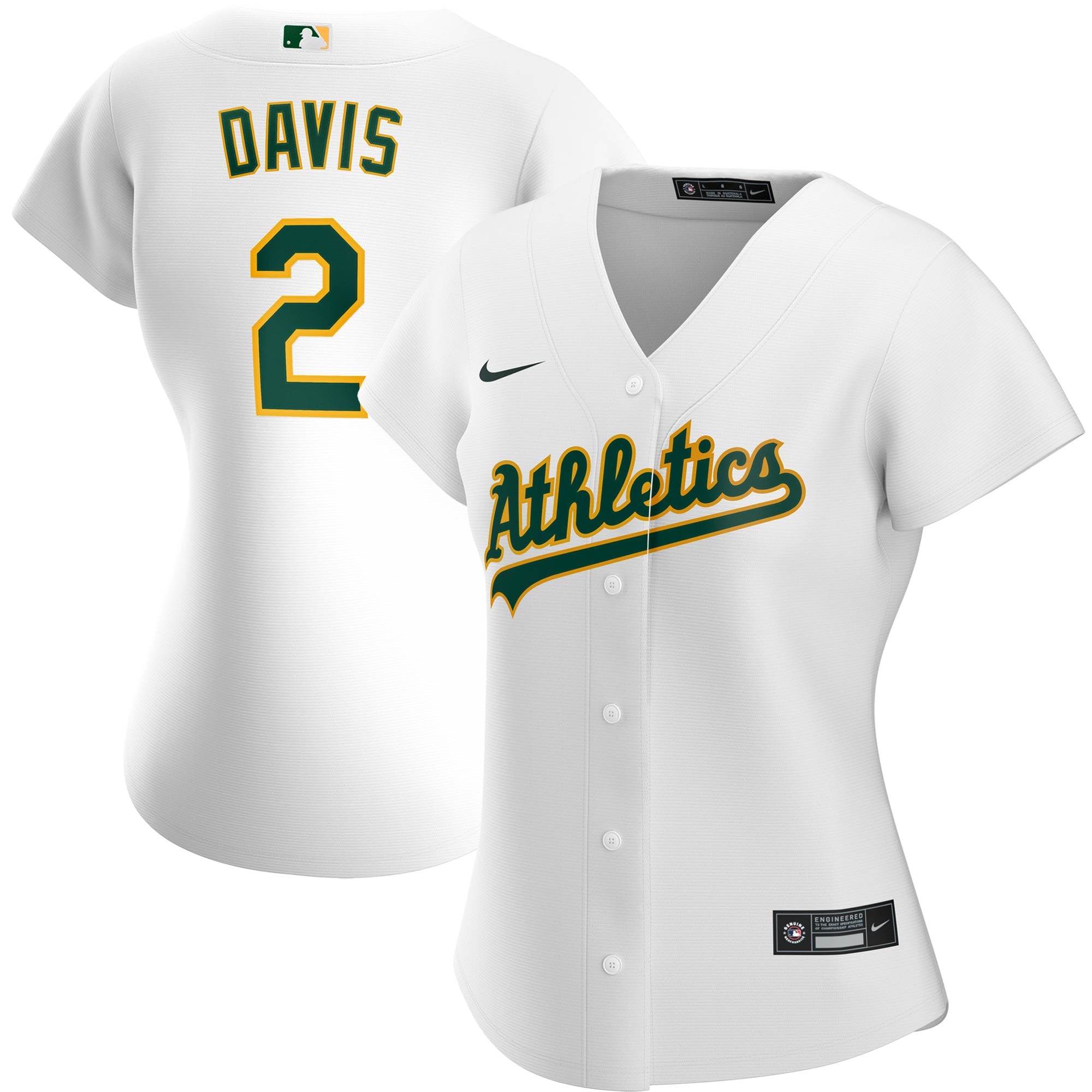 Khris davis oakland athletics nike women's home player jersey color white  Baseball MLB Jersey MLB Baseball Replica For Fans Sports