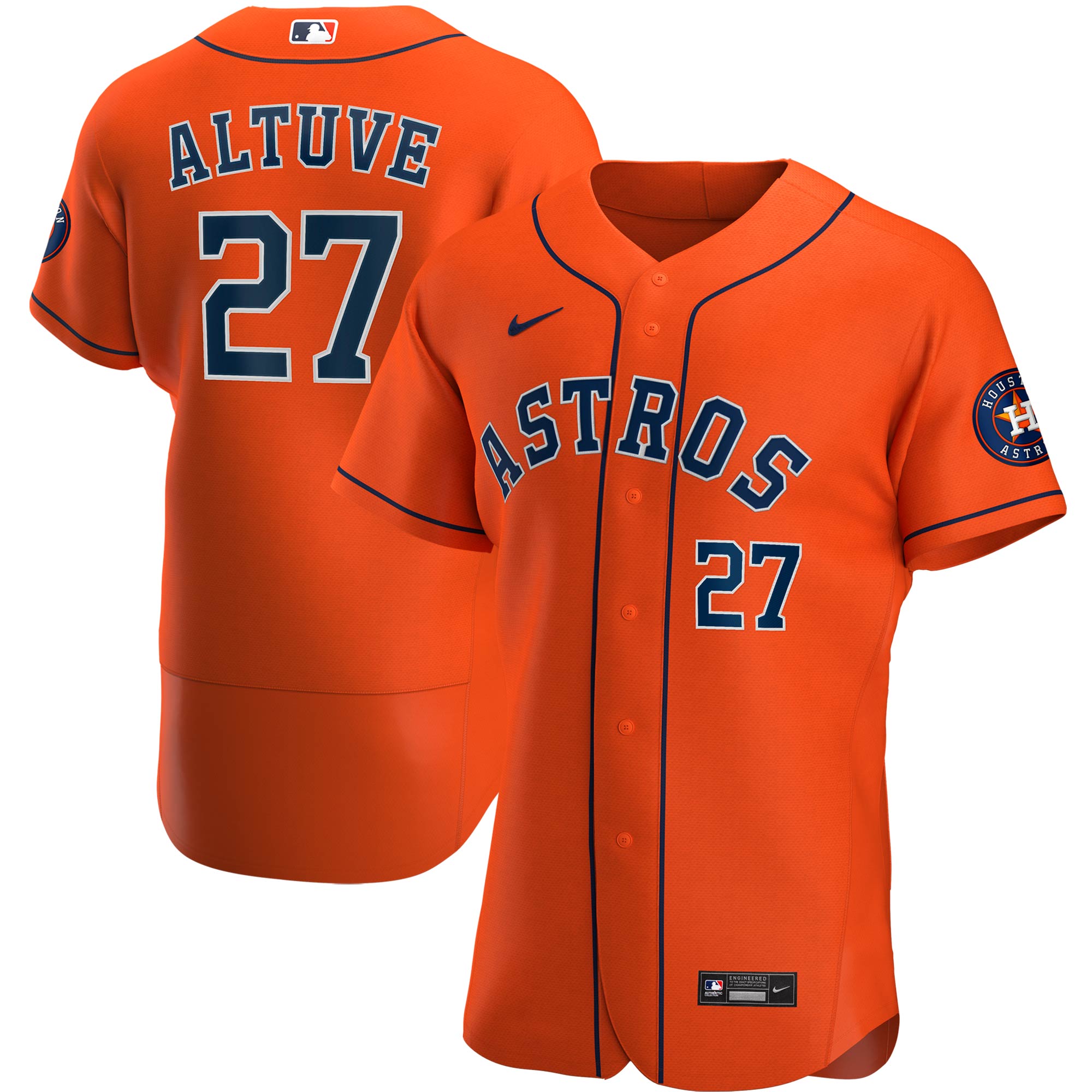 Jose altuve houston astros nike alternate authentic player jersey color orange  Baseball MLB Jersey Replica MLB Sports For Fans Baseball