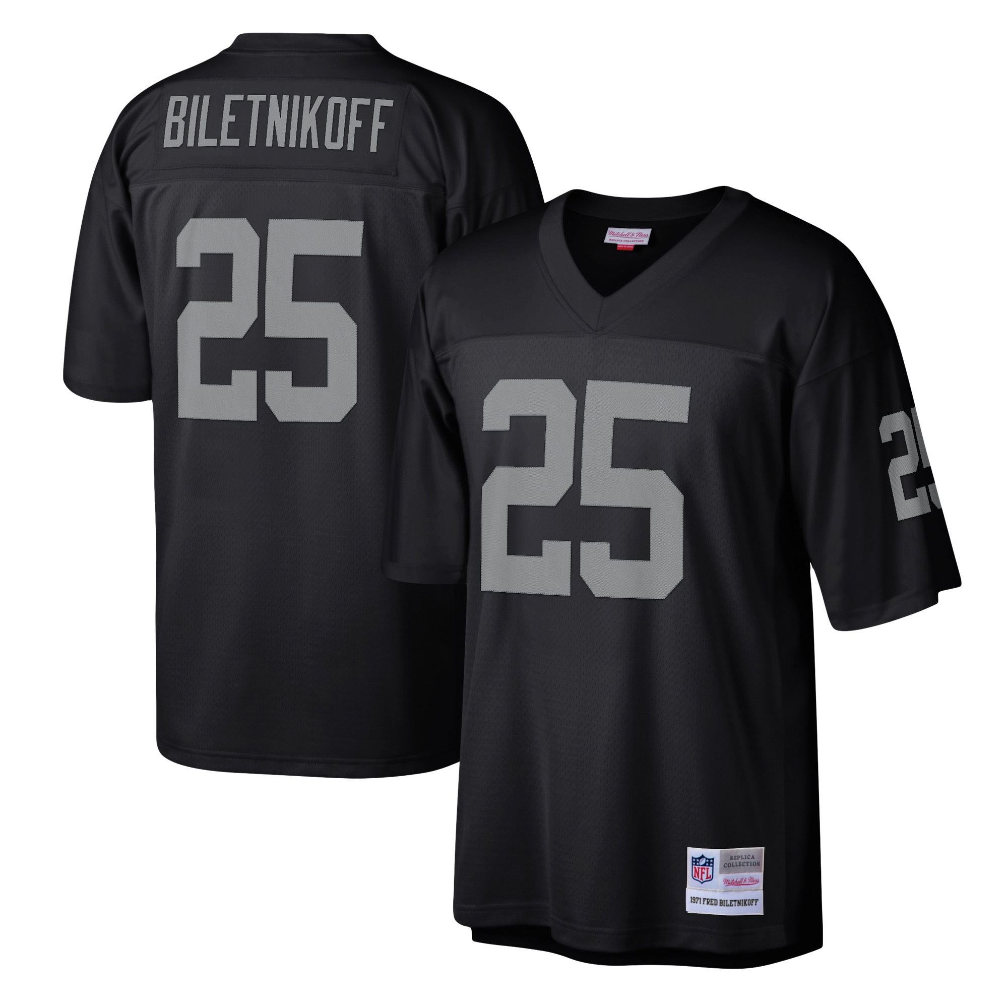 Fred biletnikoff las vegas raiders mitchell & ness legacy replica jersey color black  Baseball NFL Jersey NFLFootball Replica Sports For Fans