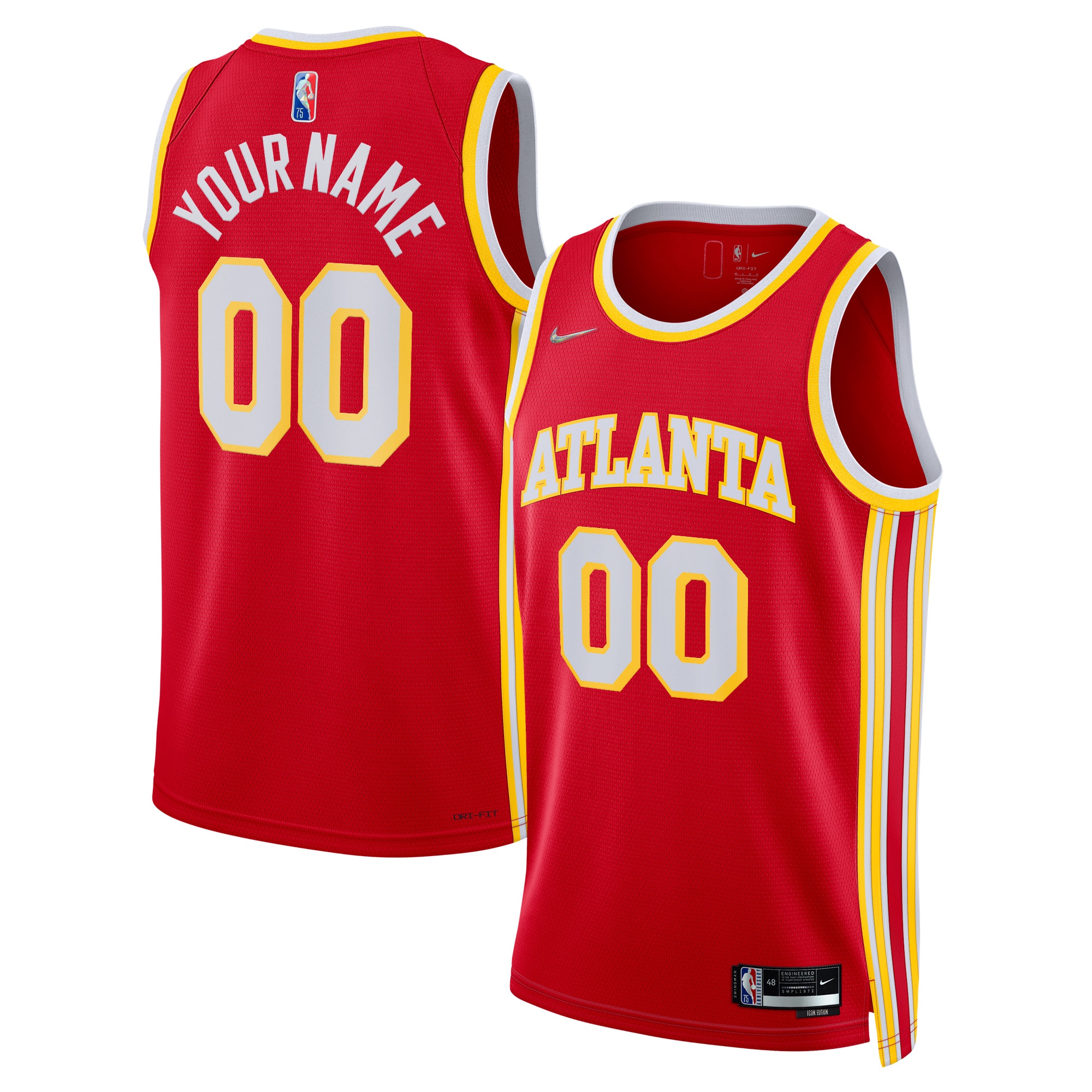 Atlanta hawks nike 2023/22 diamond swingman custom jersey icon edition red Baseball NBA Jersey NBA Gift For Fans Basketball Sports Replica