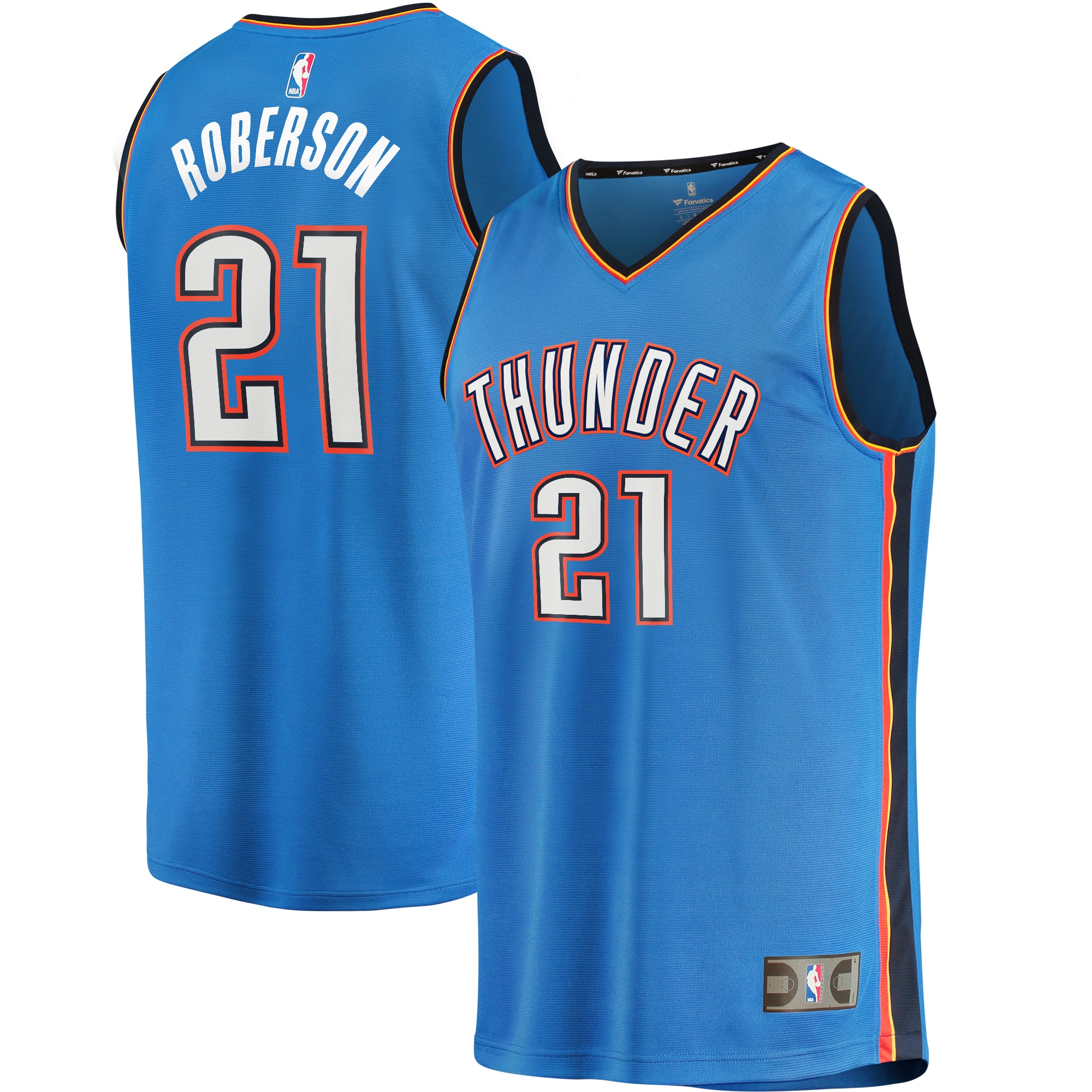 Andre roberson oklahoma city thunder fanatics branded fast break player jersey icon edition blue Baseball NBA Jersey Sports Basketball NBA Replica Gift For Fans