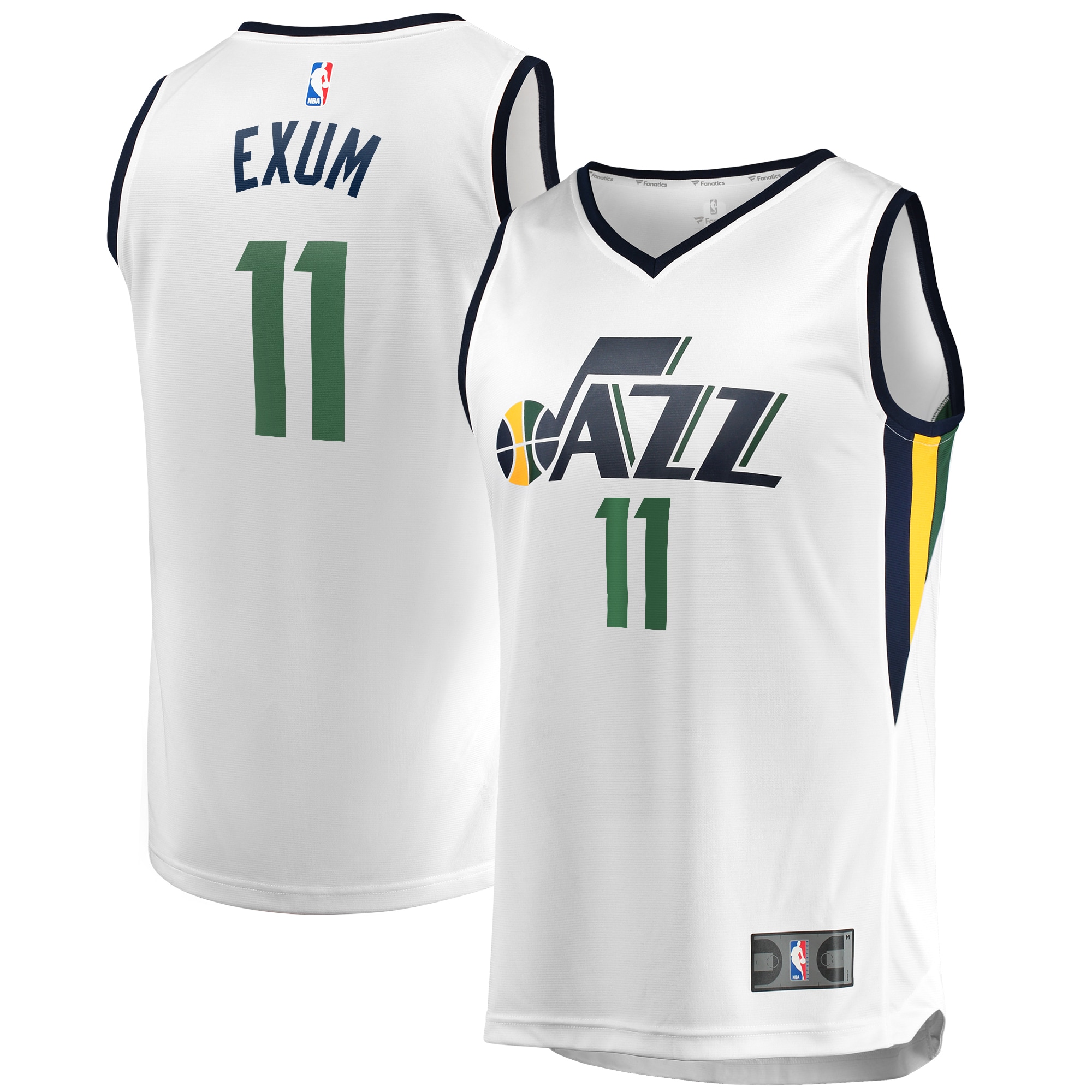 Dante exum utah jazz fanatics branded fast break player jersey association edition white Baseball NBA Jersey Sports NBA Replica Gift For Fans Basketball