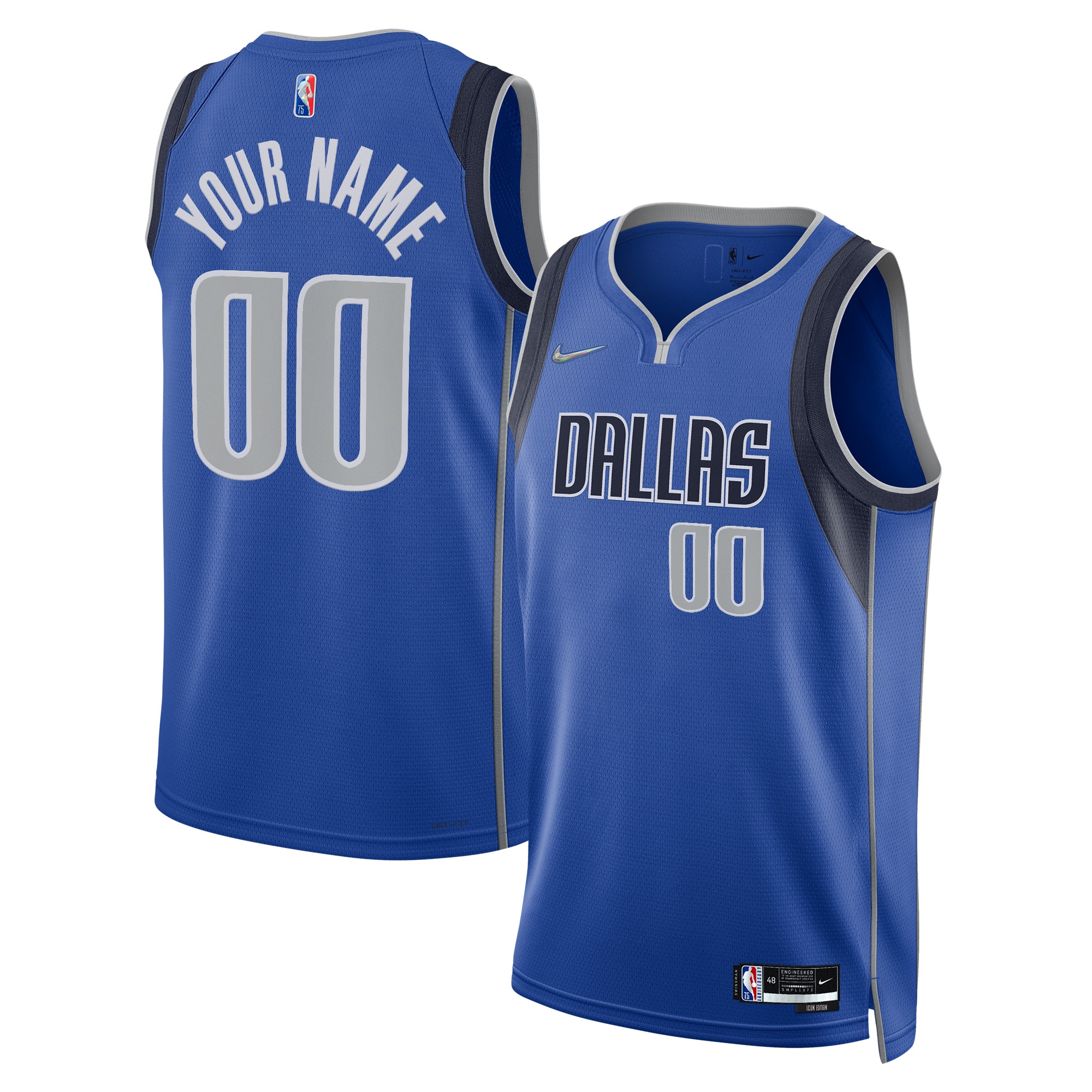 Dallas mavericks nike 2023/22 diamond swingman custom jersey icon edition blue Baseball NBA Jersey Basketball NBA Replica Gift For Fans Sports