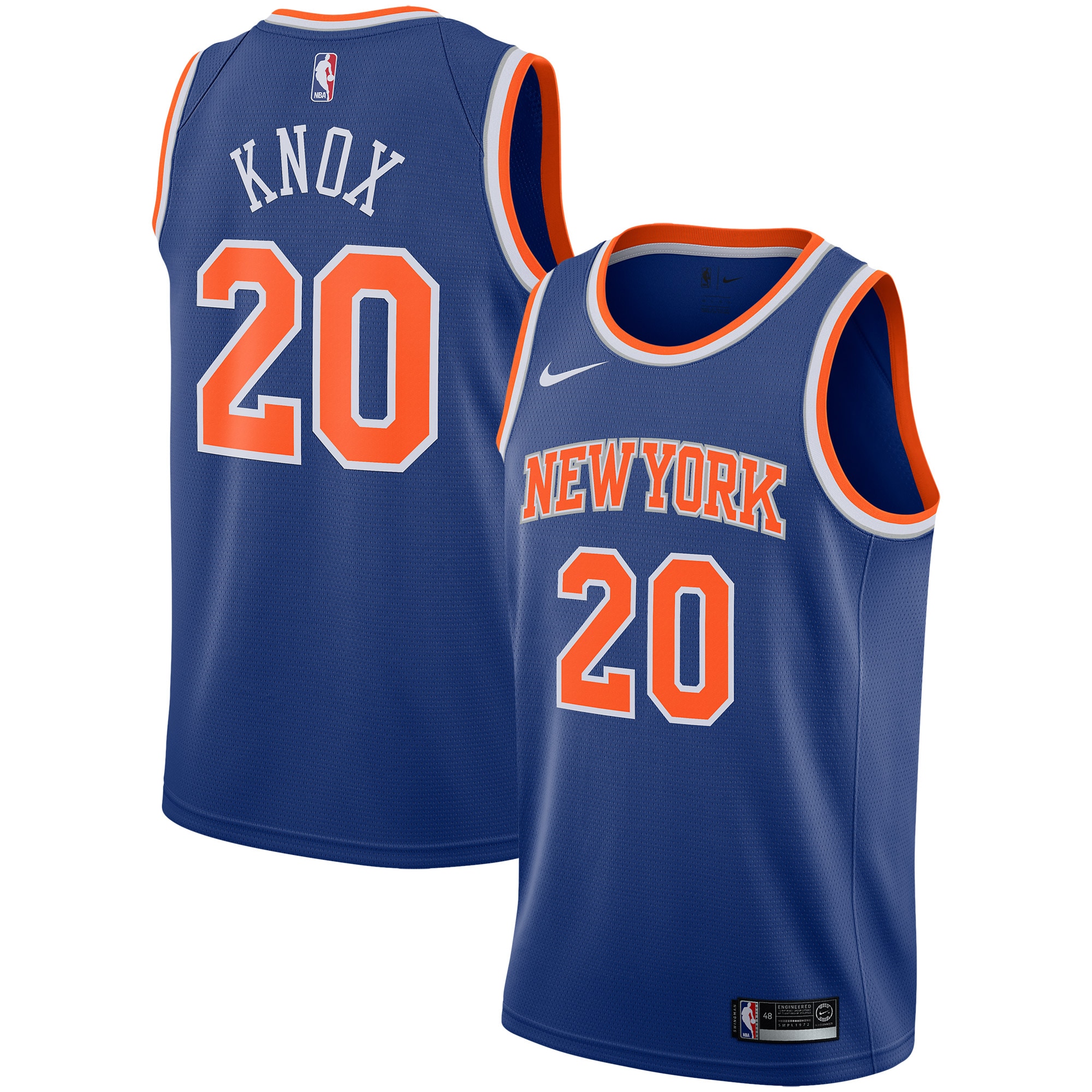 Kevin knox new york knicks nike swingman jersey blue Baseball NBA Jersey Gift For Fans Sports Replica Basketball NBA