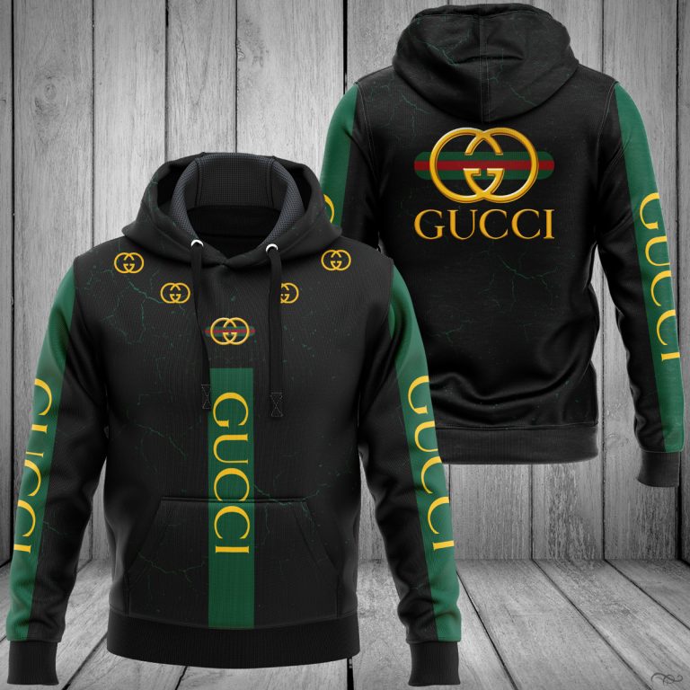 Gucci black hoodie sweatpants pants luxury brand clothing clothes outfit for men-15 Hoodie Long Pants 3D Set