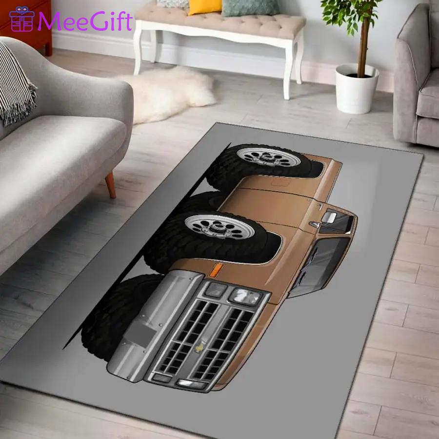 1986 chevy truck car art area rug living room rug home decor carpets Rectangle Rug