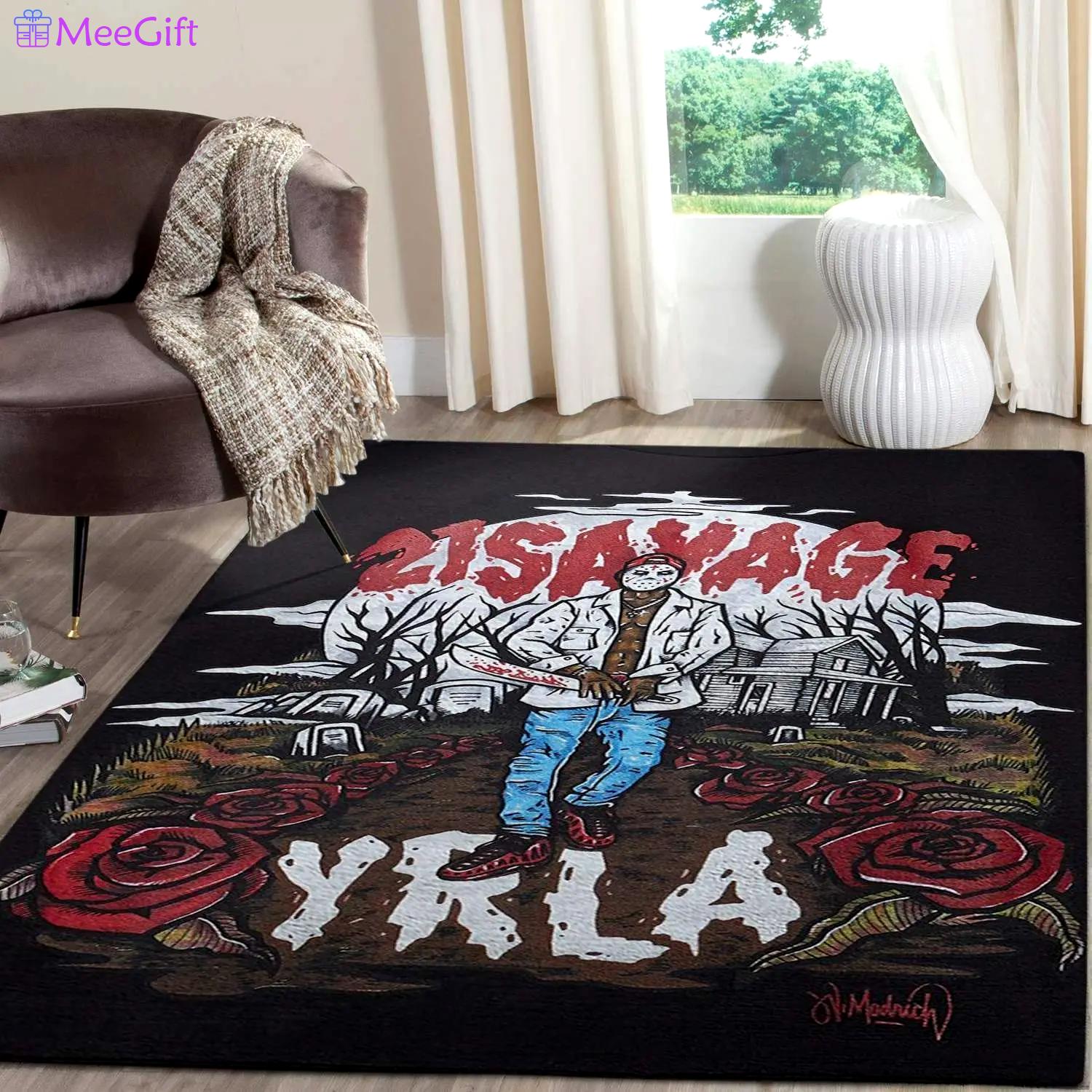 21 savage rapper area rugs living room carpet christmas gift rug regtangle carpet floor decor home decor Rectangle Rug