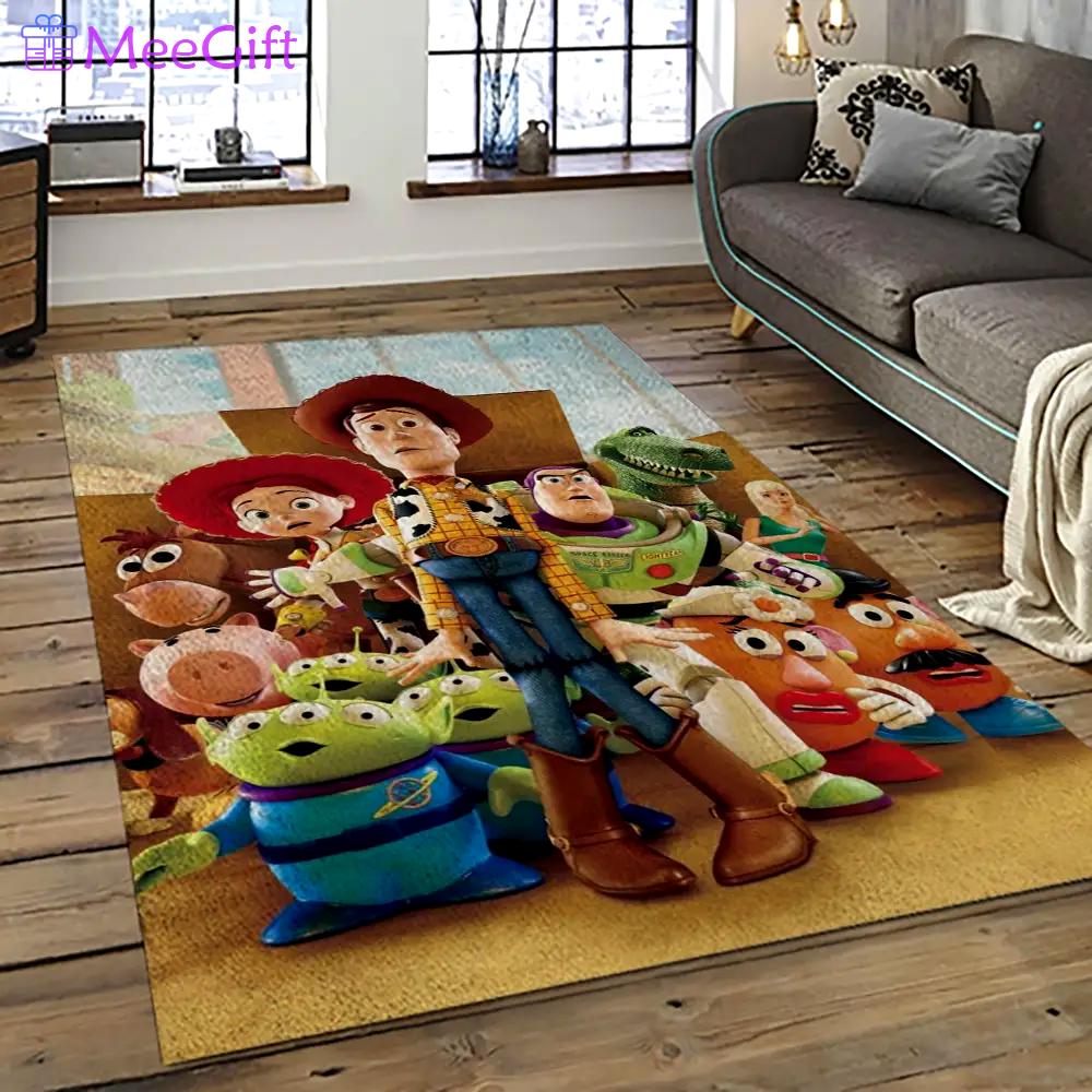 A toy story characters cartoon movie carpet rectangle area rug for living room bedroom decor ats39 Rectangle Rug
