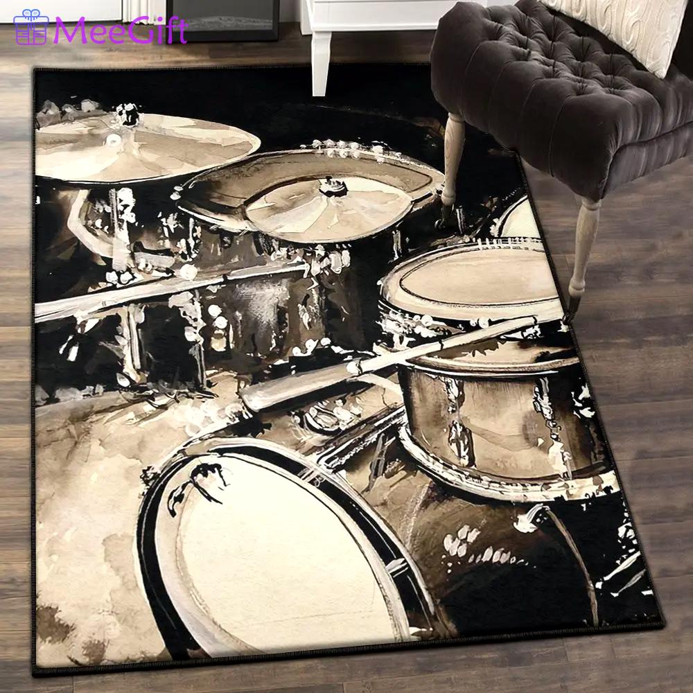 Abstract area rugs, abstract drum set rug Rectangle Rug