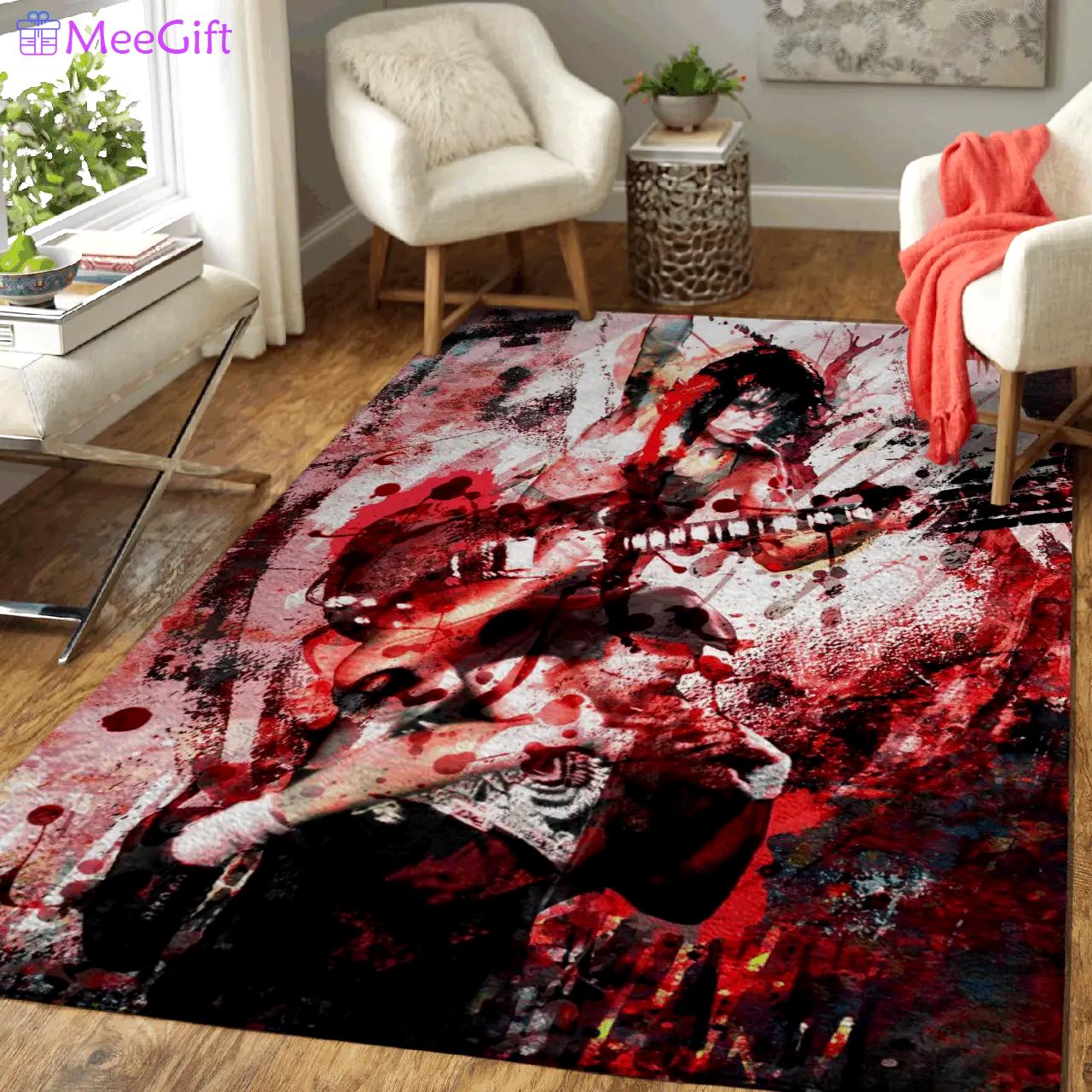 Ac dc artwork music art for fans area rug living room carpet rug regtangle carpet floor decor home decor Rectangle Rug