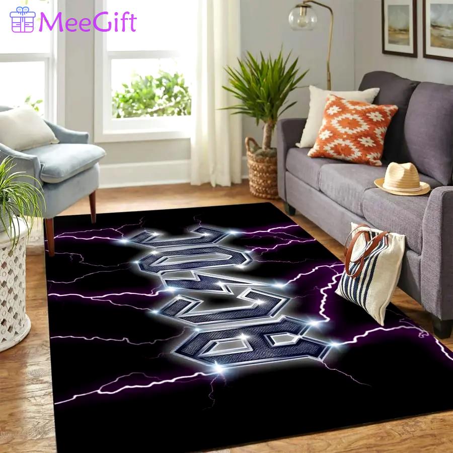 Ac/dc band logo music fan rug area rug living room rug home decor Rectangle Rug