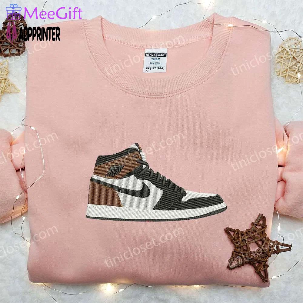 Air jordan x nike swoosh embroidered hoodie & shirt: best family gift Embroidered Shirt