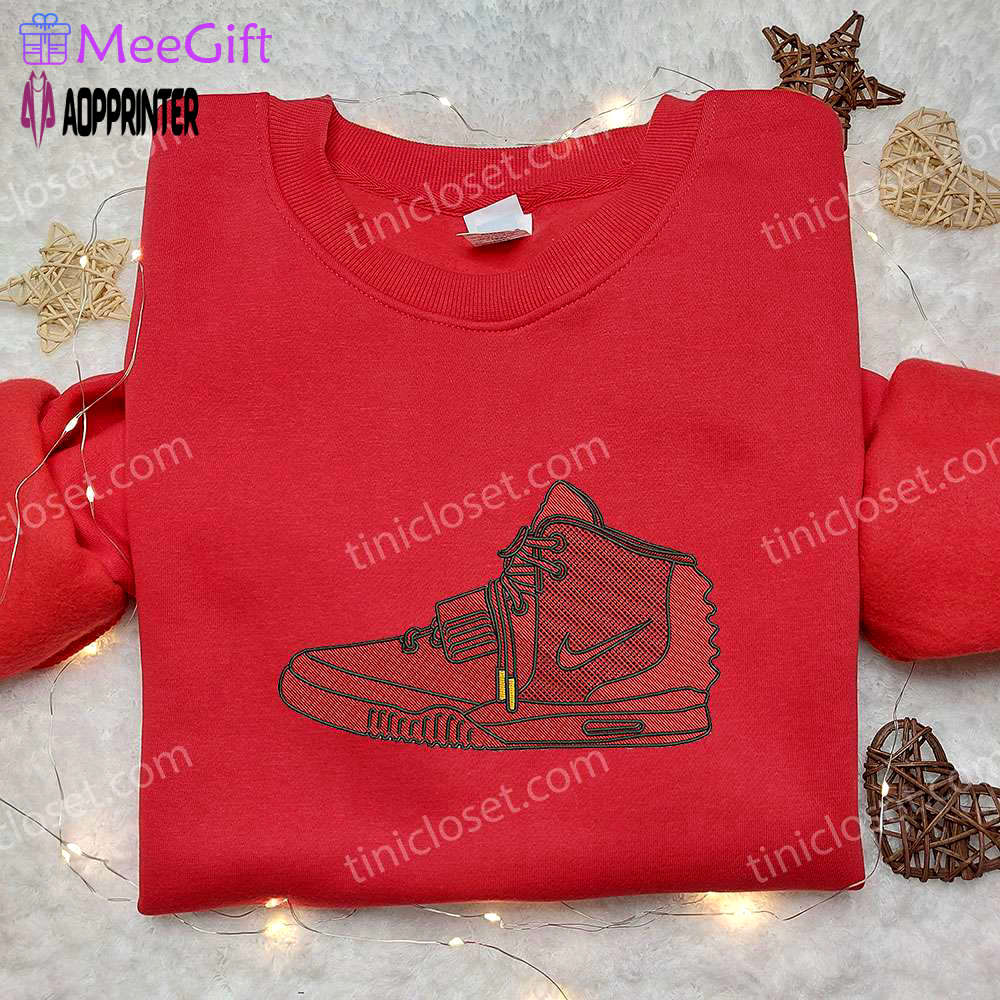 Air yeezy x nike embroidered sweatshirt: nike inspired shirt perfect family gift Embroidered Shirt