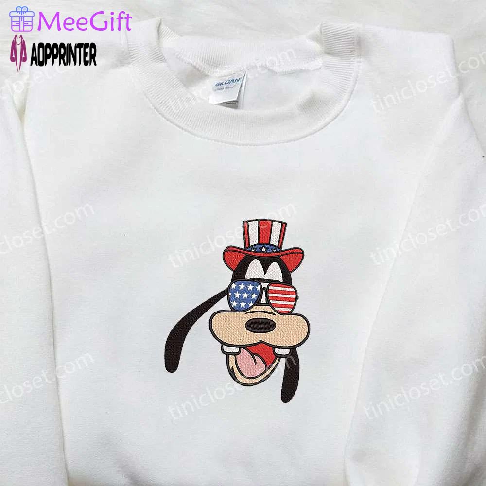 American goofy 4th of july embroidered shirt: best patriotic disney shirt Embroidered Shirt