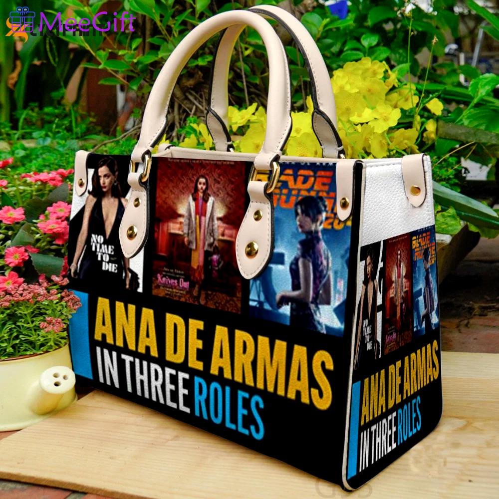Ana de armas leather bag for women gift 1963 Women Leather Hand Bag