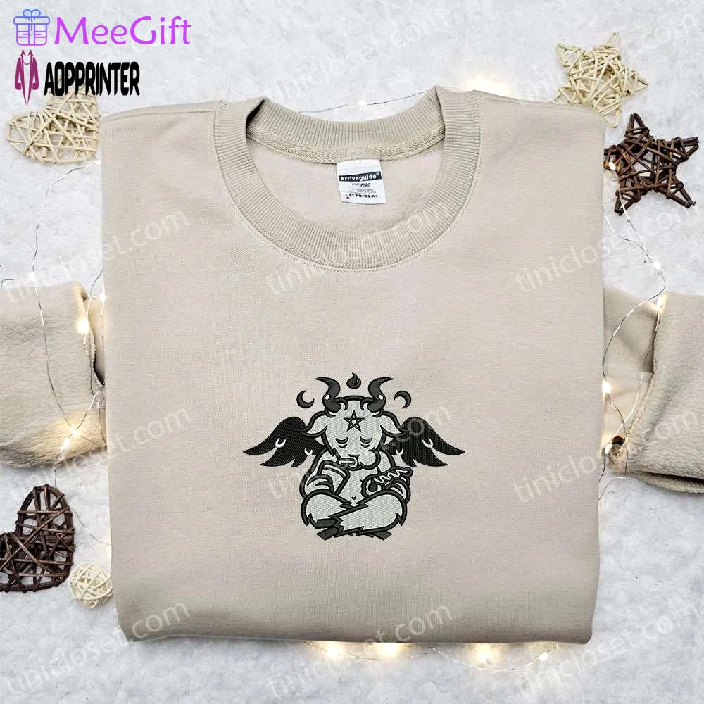 Angel cow embroidered shirt & halloween hoodie: best halloween gifts Embroidered Shirt