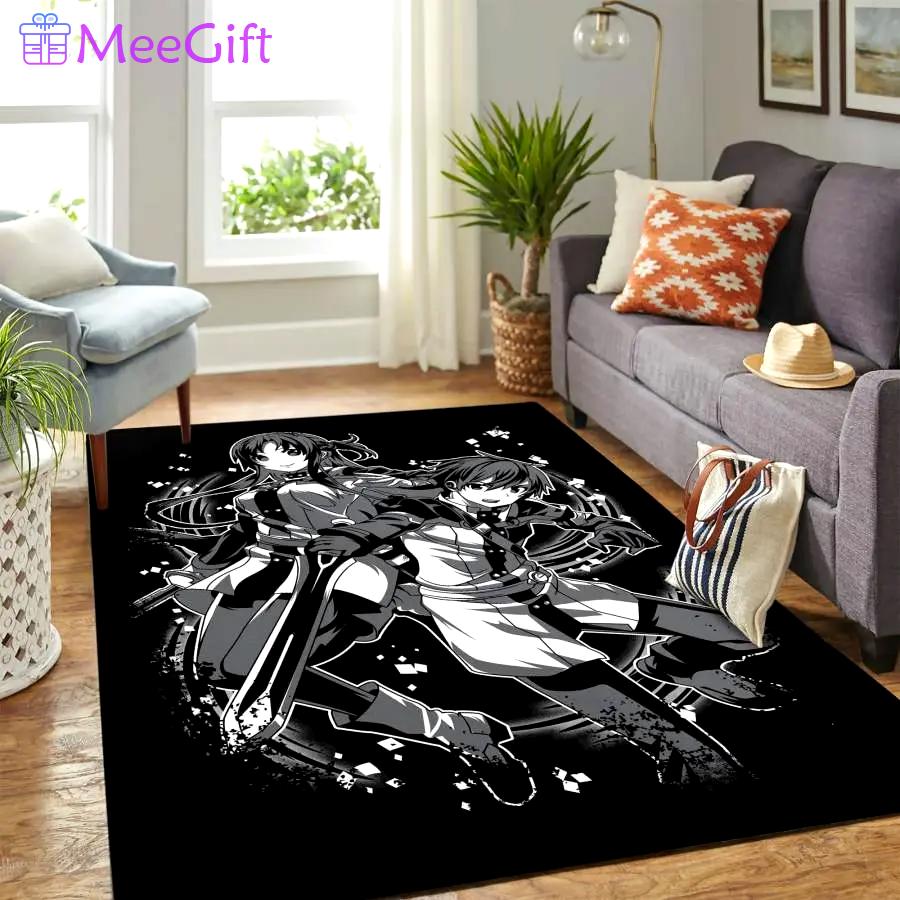 Anime rug living room rug home decor room carpet custom area floor home decor Rectangle Rug